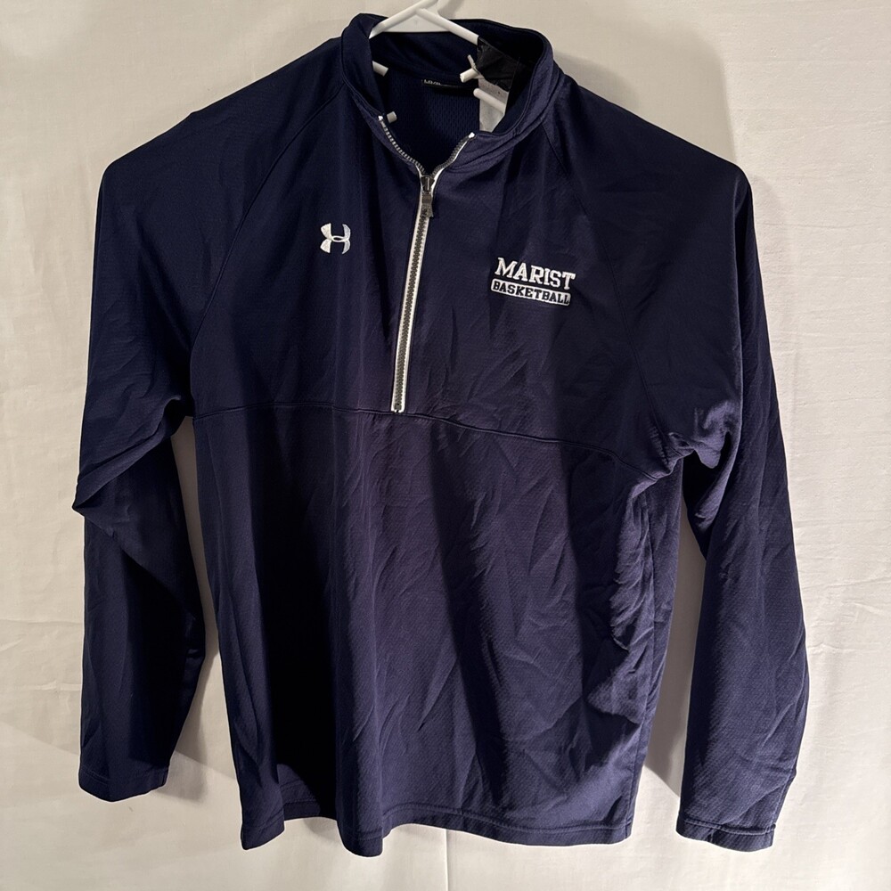Under Armour Marist War Eagles Large Baseball Quarter Zip Jacket Blue Men’s
